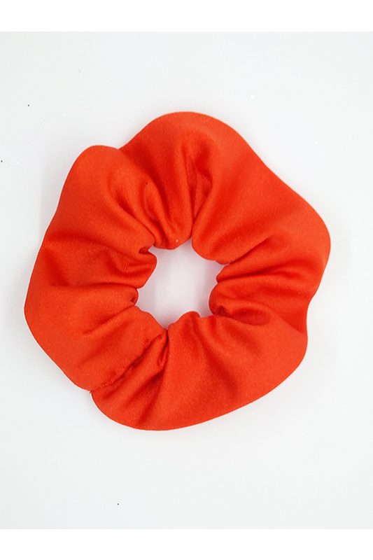 chouchou cheveux scrunchie made in france accessoire coiffure lycra orange
