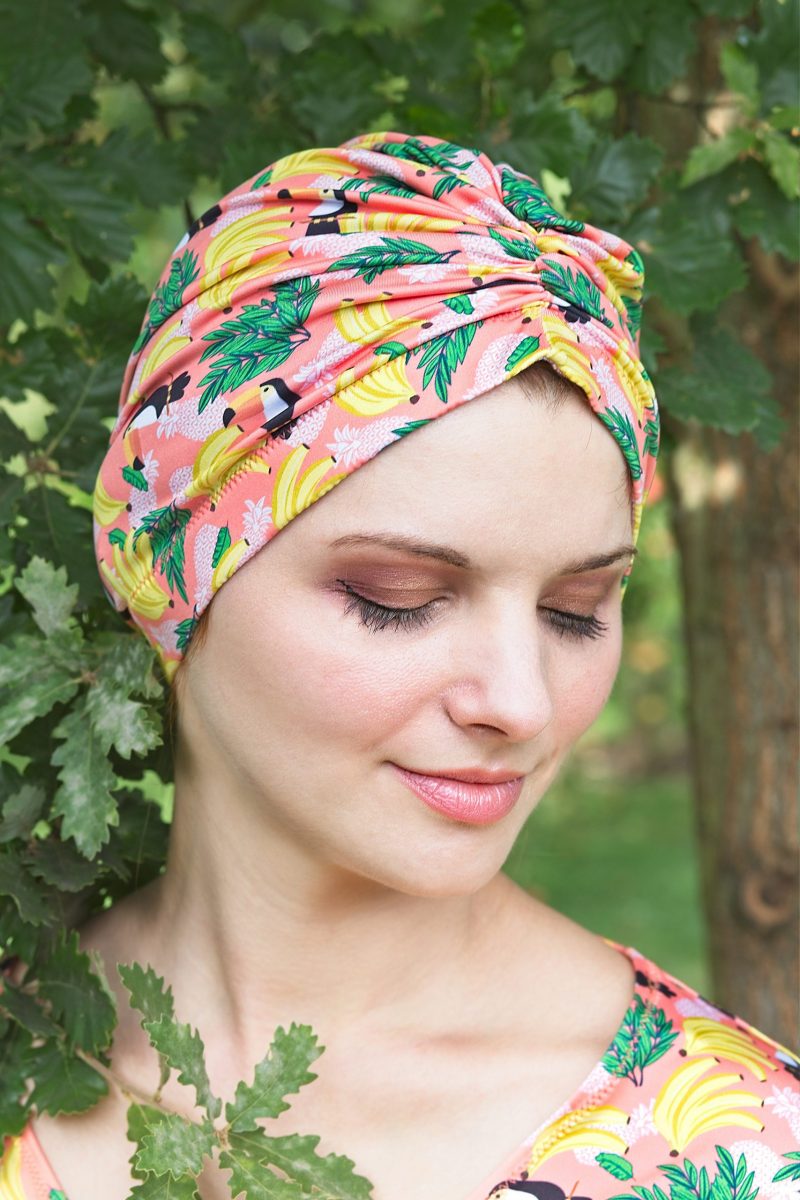 turban imprimé toucans