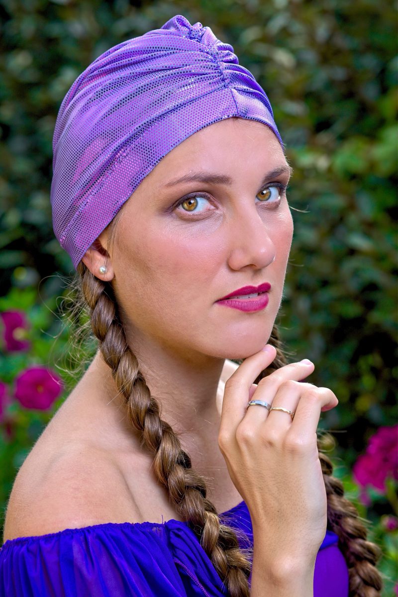 turban mauve made in france