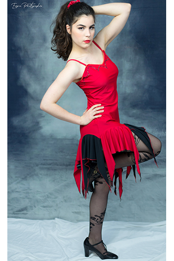 robe rouge tango argentin made in france