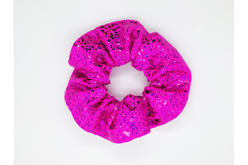chouchou cheveux scrunchie made in france accessoire coiffure rose