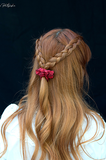 chouchou cheveux rouge made in france