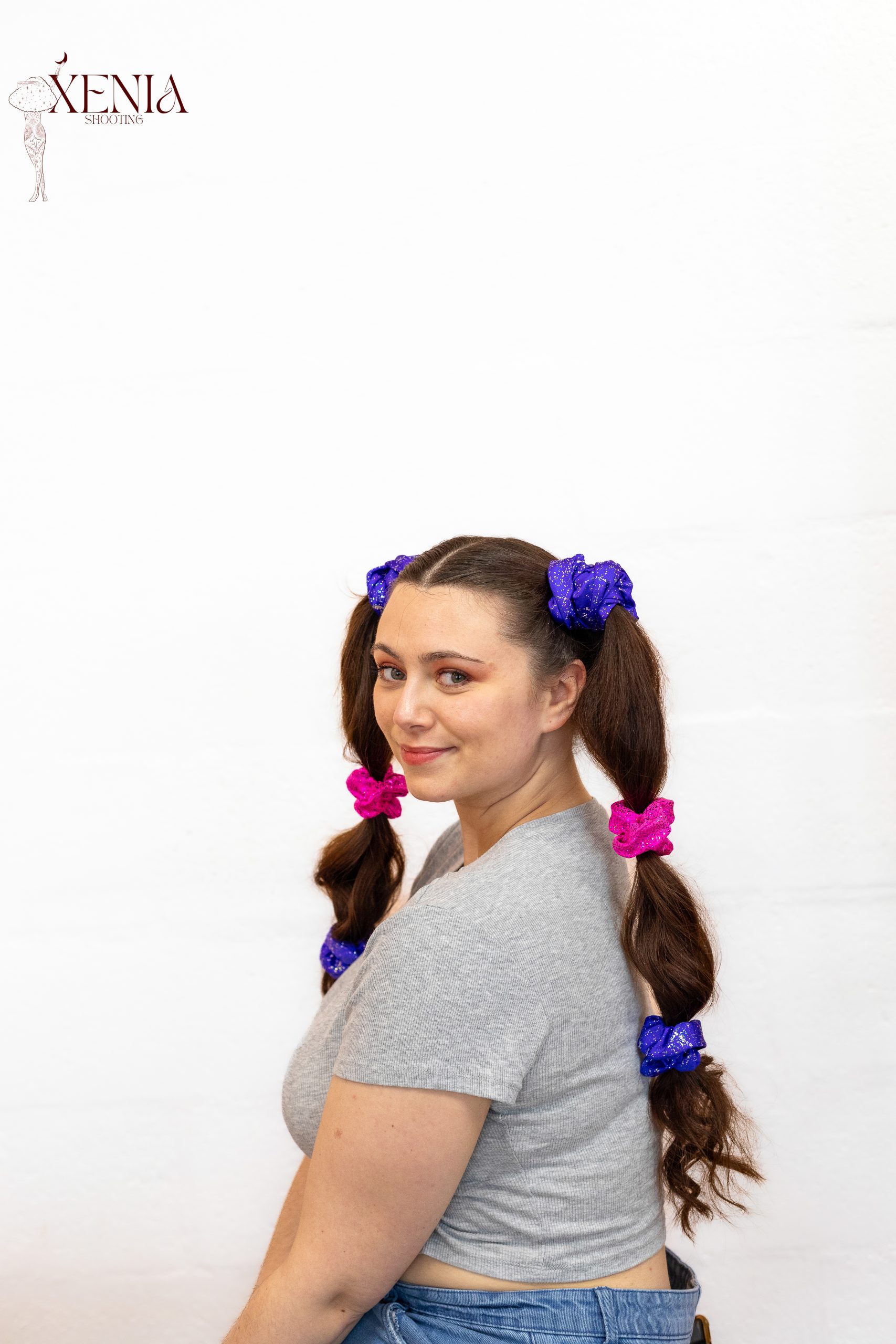 chouchous cheveux made in france bleu indigo fuchsia