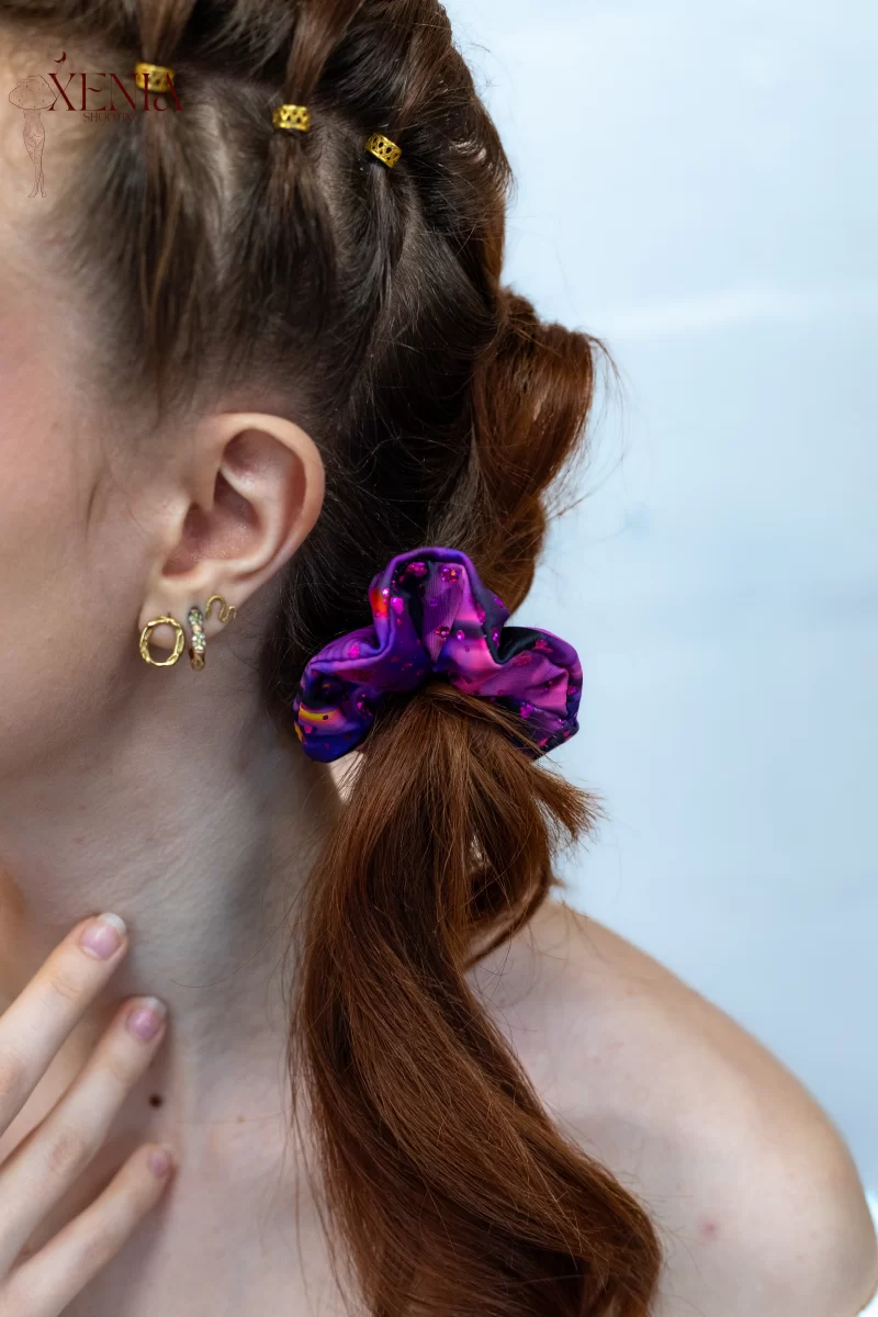 petit chouchou cheveux violet made in france
