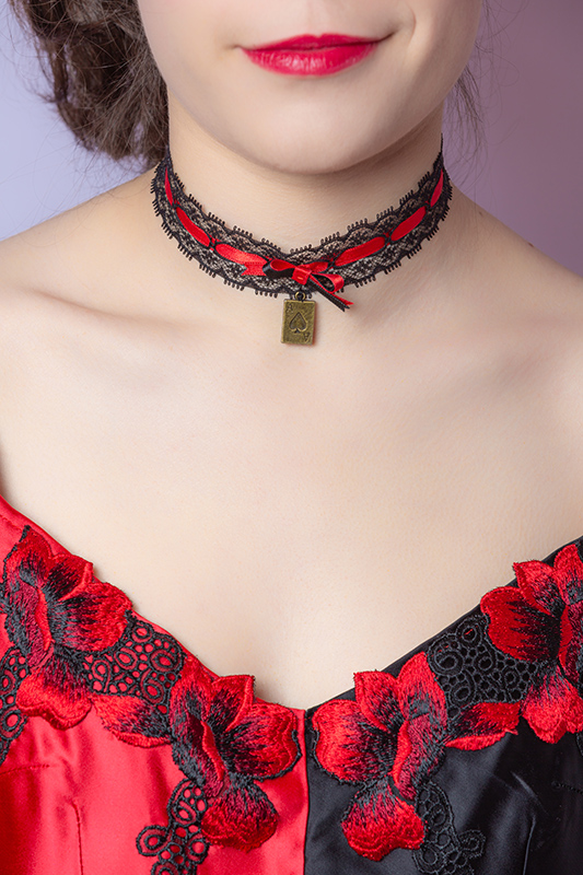 Choker fait main Harley Quinn Made in France