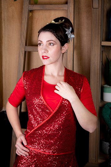 haut made in france rouge à sequins