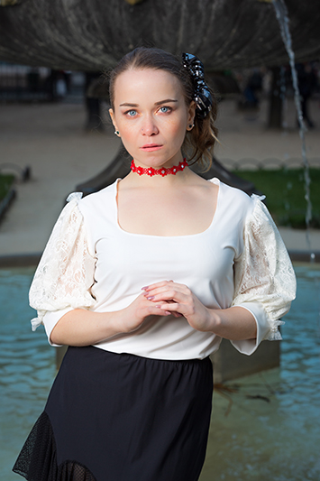 haut blanc femme made in france