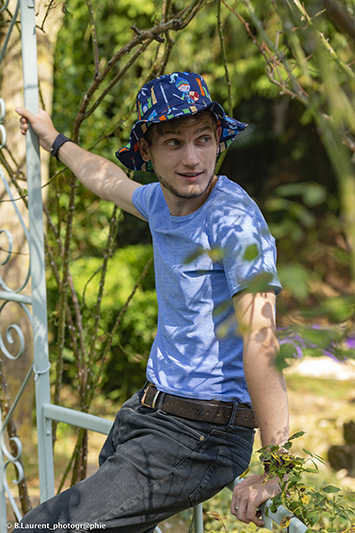 tee-shirt homme bleu made in france