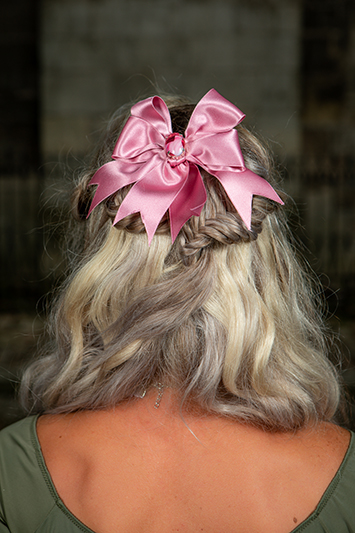 noeud rose pour cheveux made in france