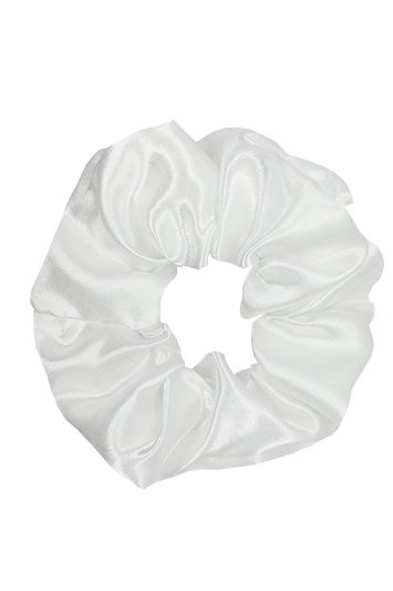 chouchou cheveux made in france en satin blanc