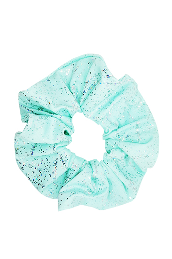 chouchou cheveux made in france fait main vert lagon pailleté