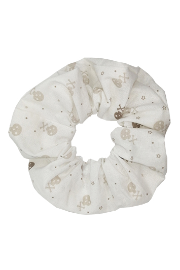 chouchou cheveux made in france coton bio oeko-tex imprimé têtes de mort