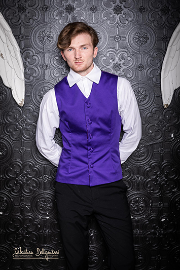 gilet homme violet made in france
