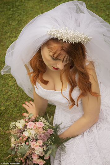 voile de mariée en tulle blanc