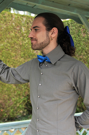 chemise pour homme en coton gris