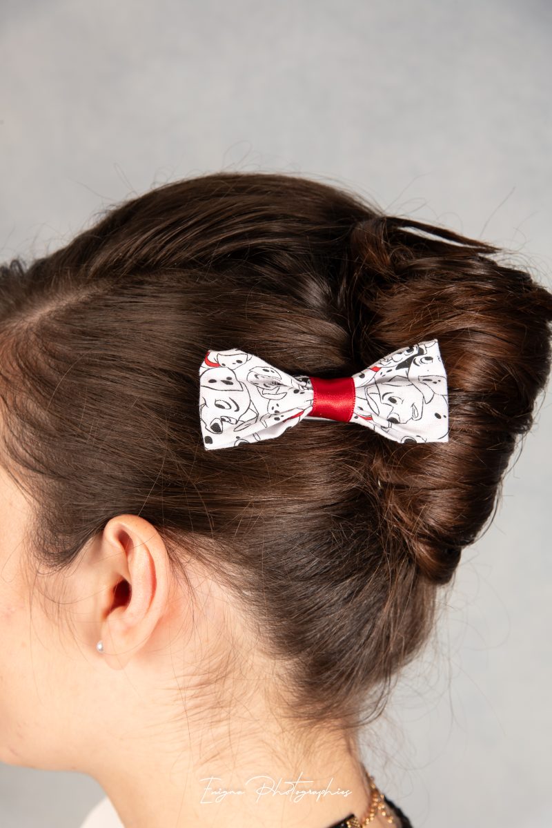 noeud pour cheveux made in france coton dalmatiens