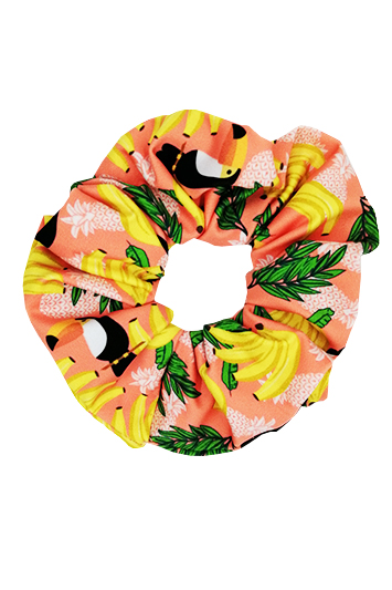 chouchou cheveux made in france imprimé toucans