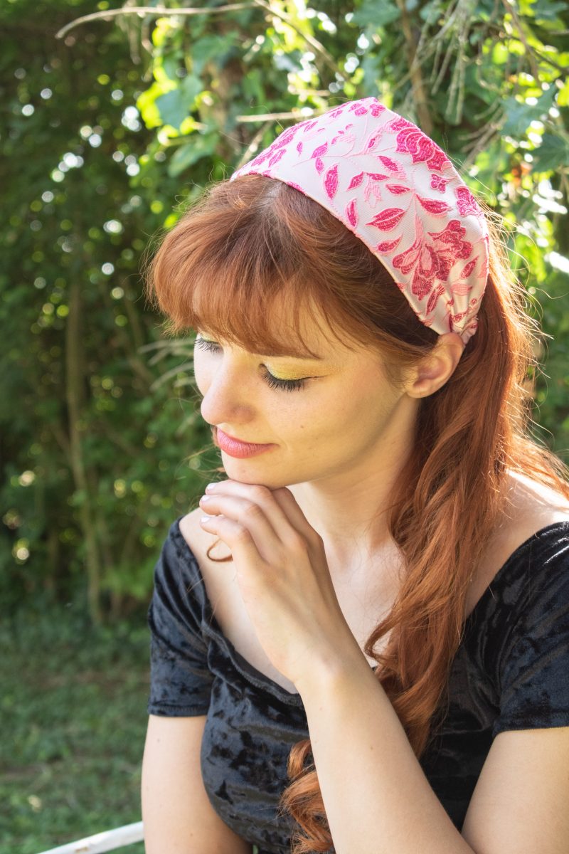 bandeau cheveux rose made in france