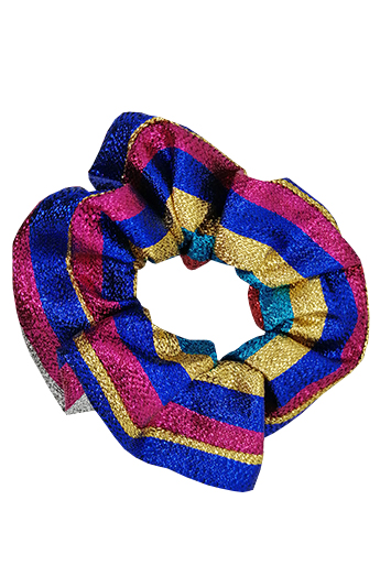 chouchou cheveux brocart multicolore made in france fait main
