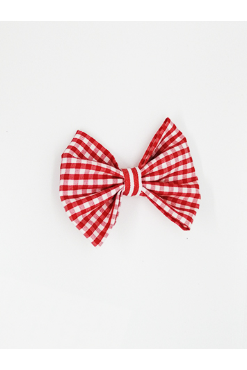 noeud cheveux vichy rouge vintage