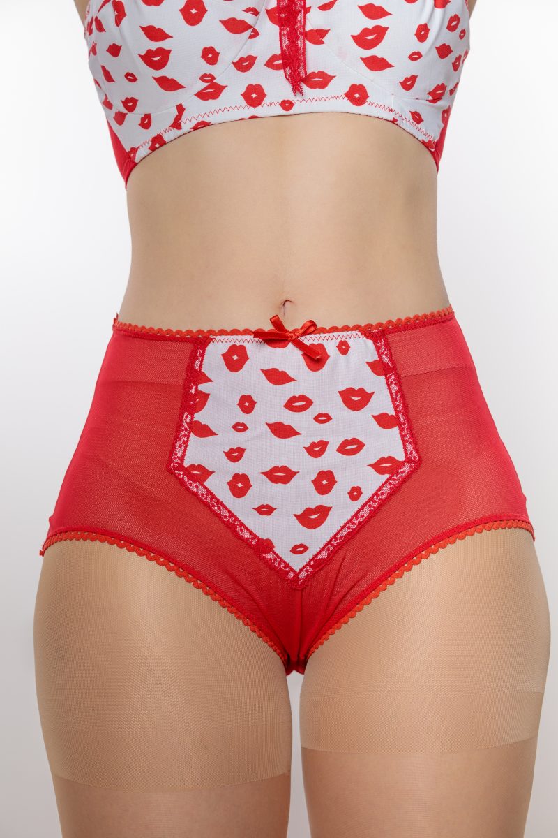 culotte haute rouge sexy Made in France pin up
