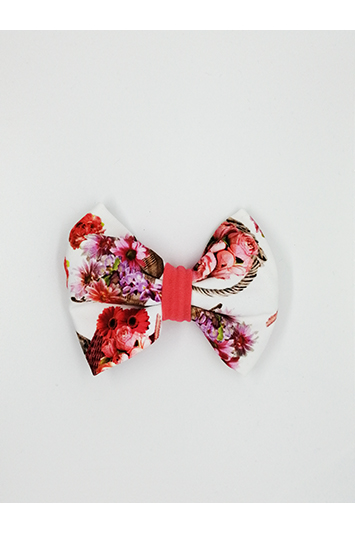 noeud pour cheveux panier fleurs
