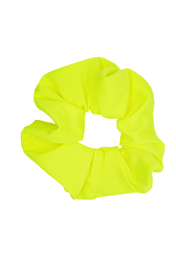 chouchou cheveux jaune fluo made in france fait main