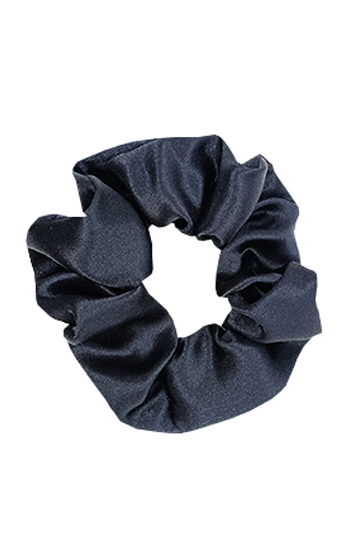 chouchou cheveux made in france fait main satin noir uni