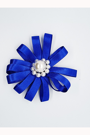 accessoire cheveux rosace bleue made in France