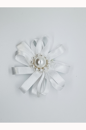 accessoire cheveux rosace blanche made in France