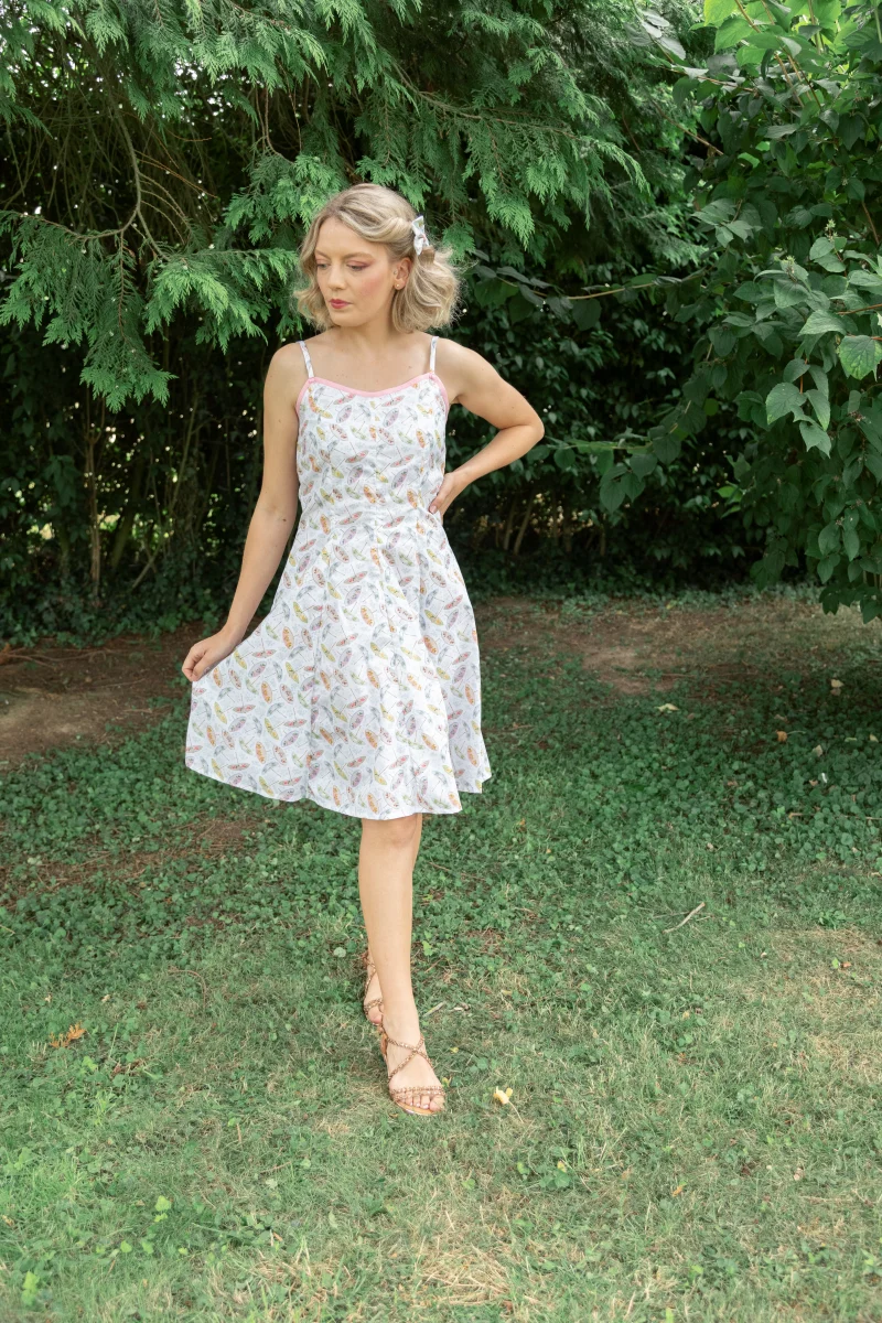 robe blanche imprimée made in france