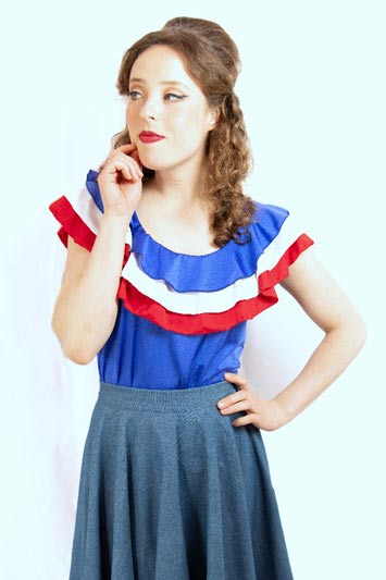 haut pour femme tricolore Made in France