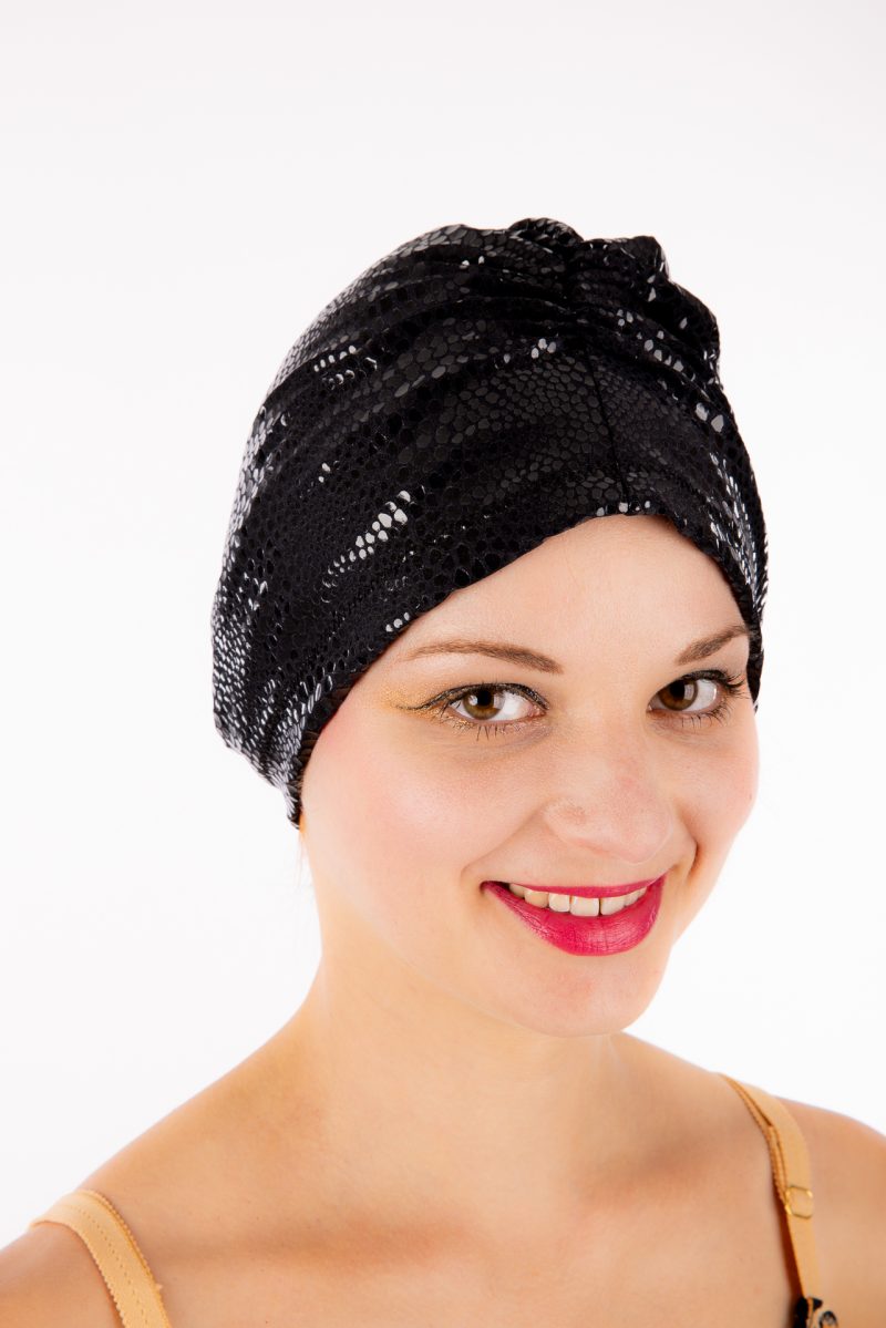 turban serpent noir made in france