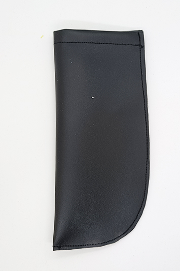étui à lunettes made in france en simili cuir noir