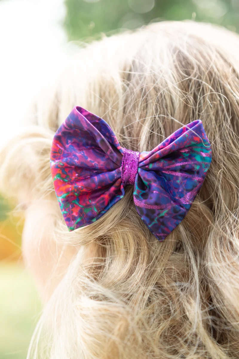 noeud violet made in france pour cheveux