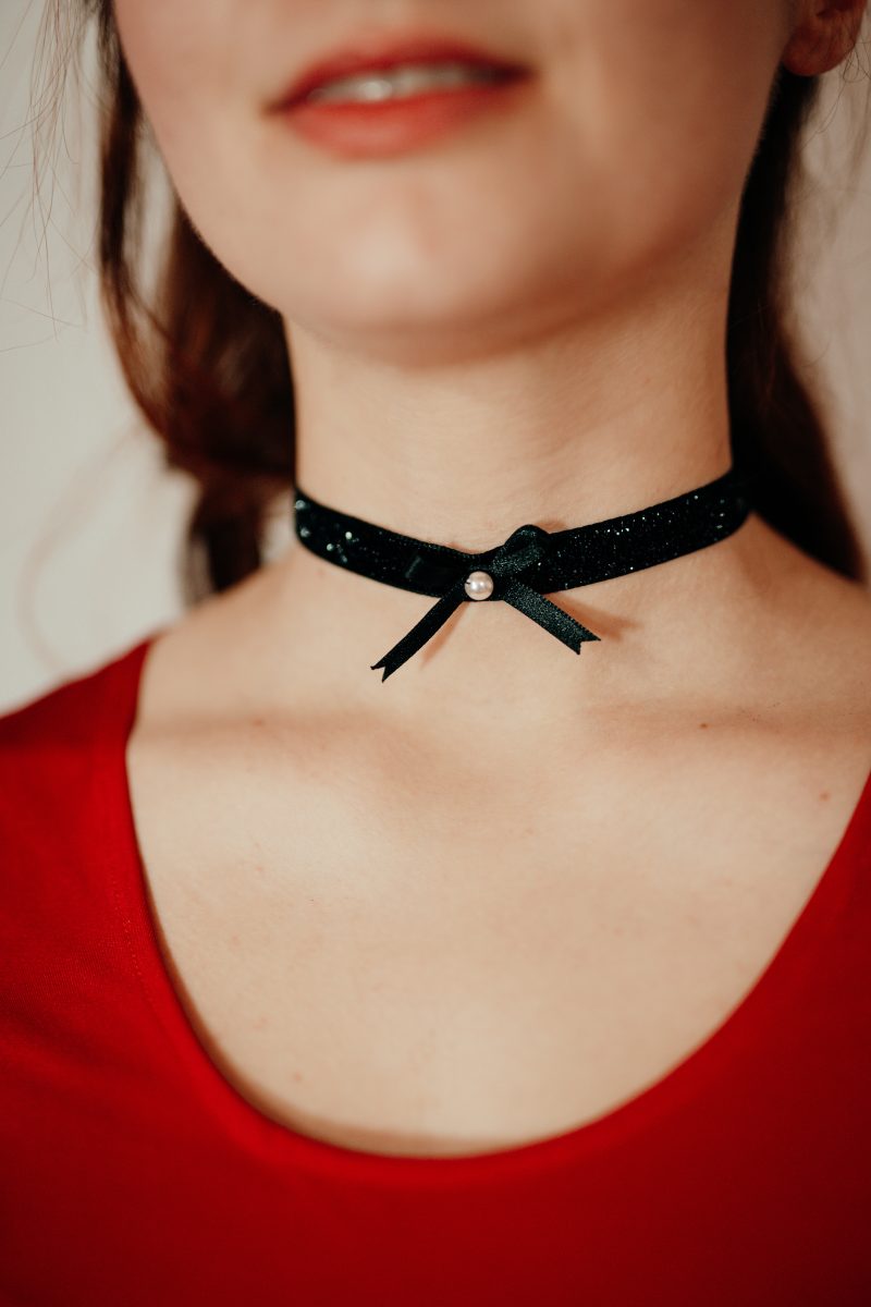 collier ras-du-cou choker made in France noir