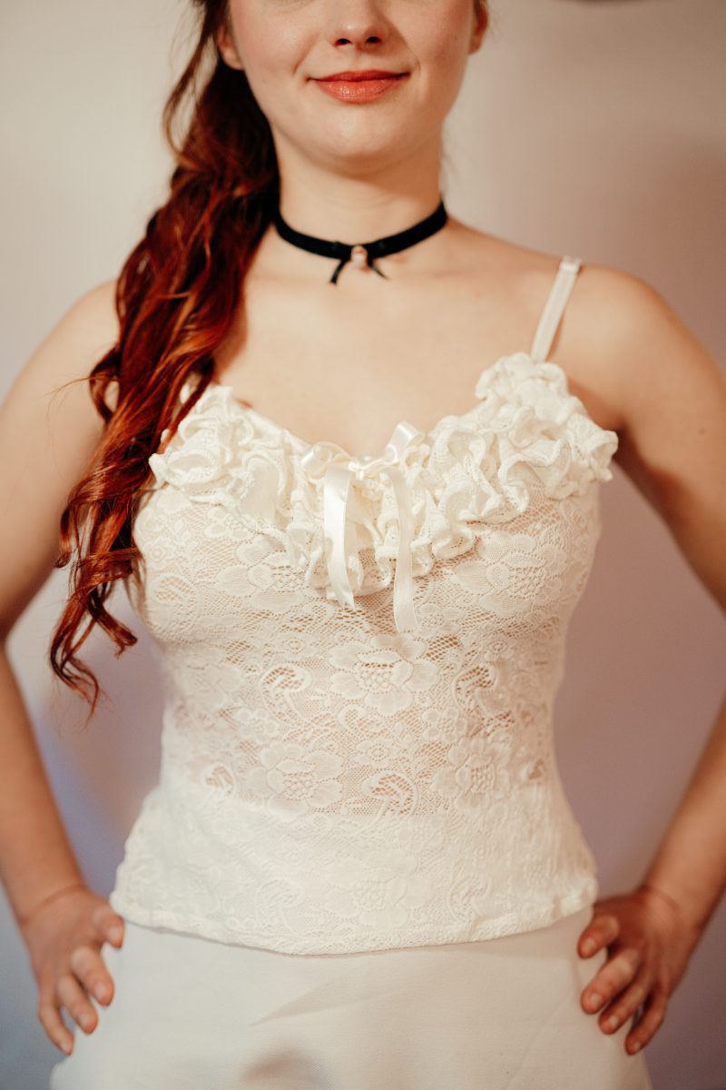 caraco lingerie Made in France fait main en dentelle ivoire