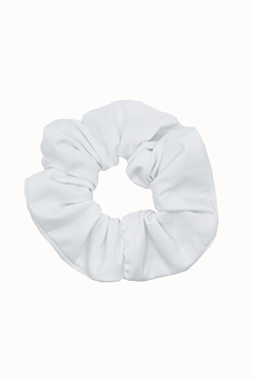 chouchou cheveux lycra mat blanc made in france