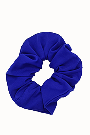 chouchou cheveux lycra bleu roi made in france