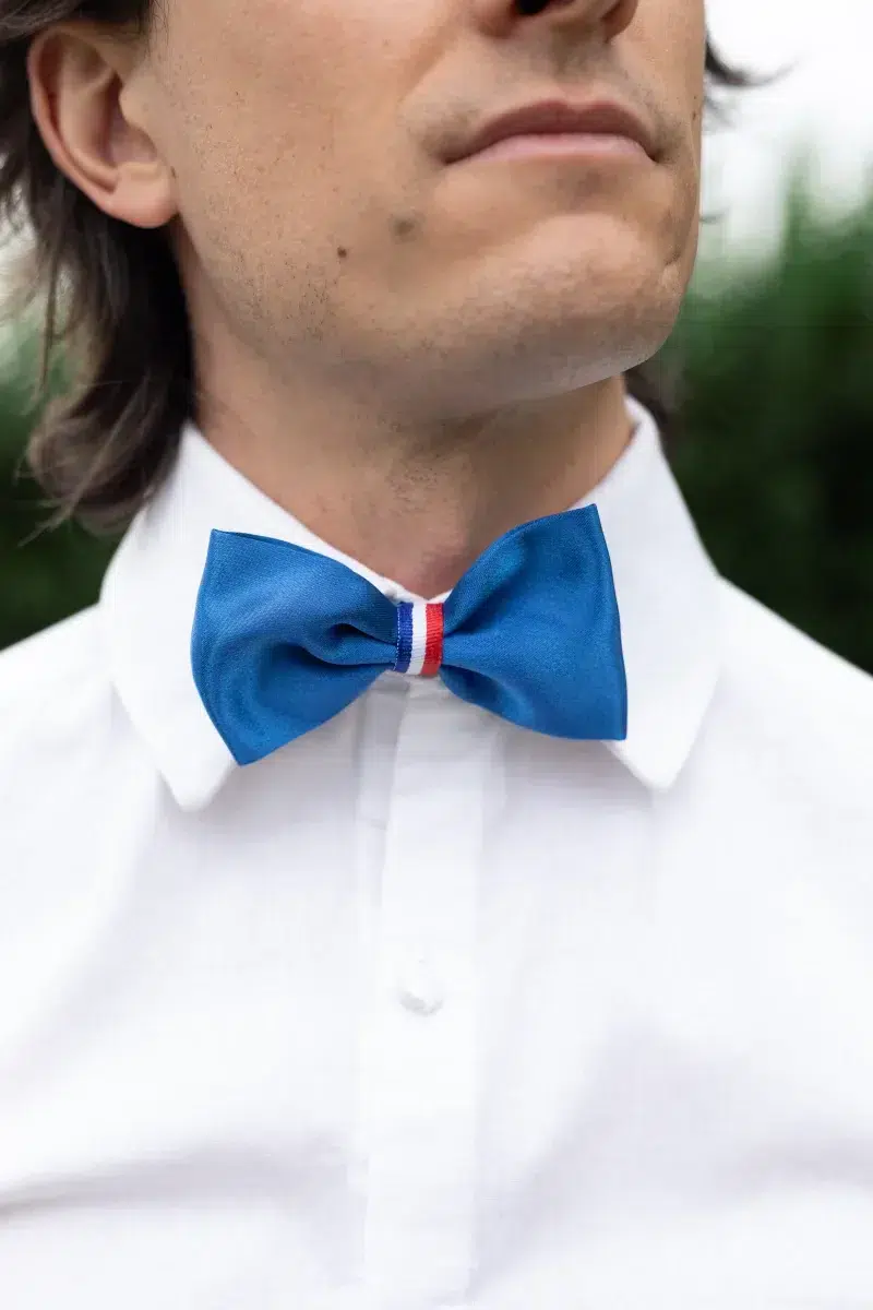 noeud papillon homme bleu roi made in france