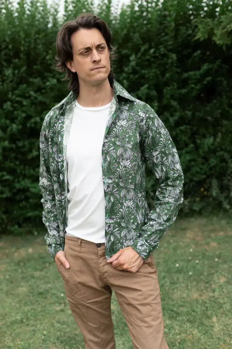 tee-shirt homme made in france polyamide ivoire