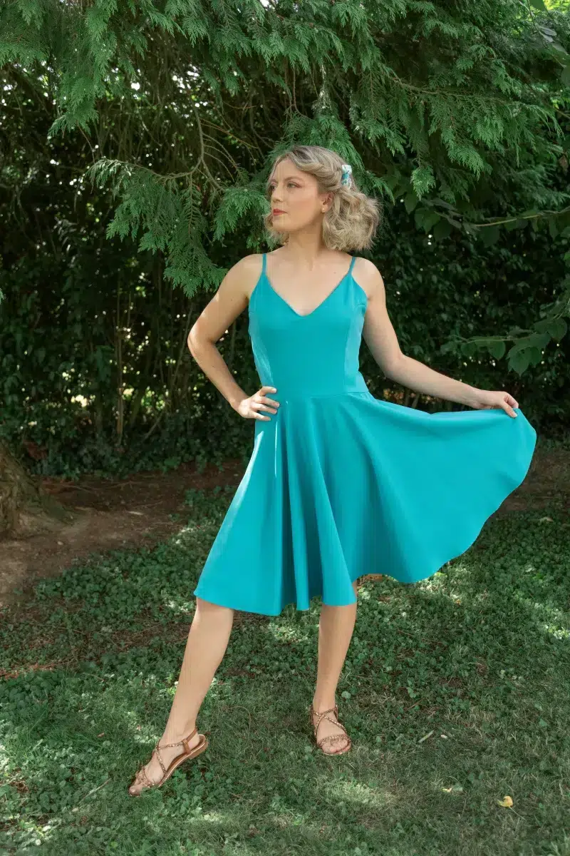 robe femme verte made in france été