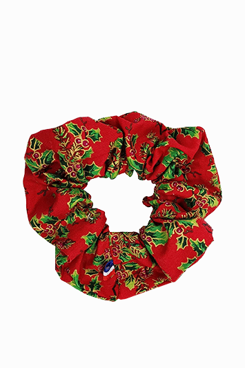 chouchou cheveux rouge noël made in france