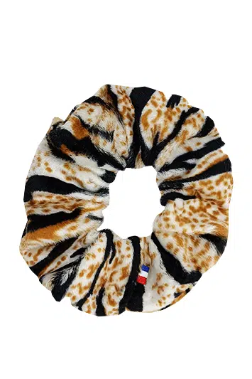 chouchou cheveux imprimé tigre made in france