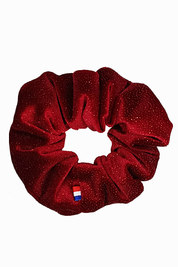 grand chouchou cheveux velours bordeaux pailleté made in france