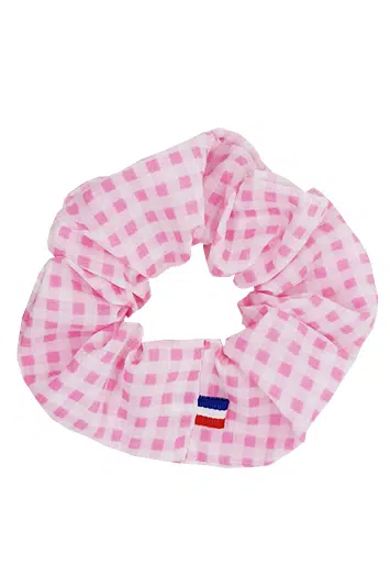 chouchou cheveux vichy rose made in france