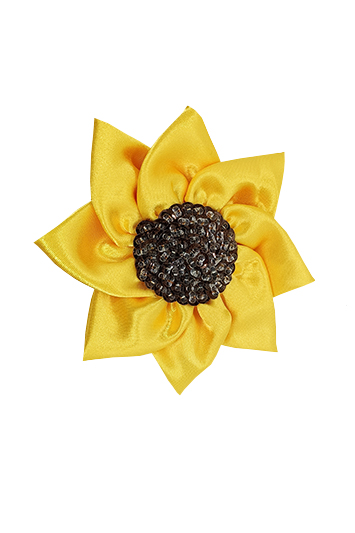 fleur cheveux tournesol fait main made in france