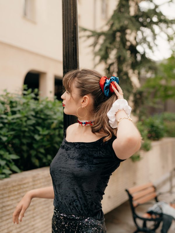 haut femme en velours noir made in france