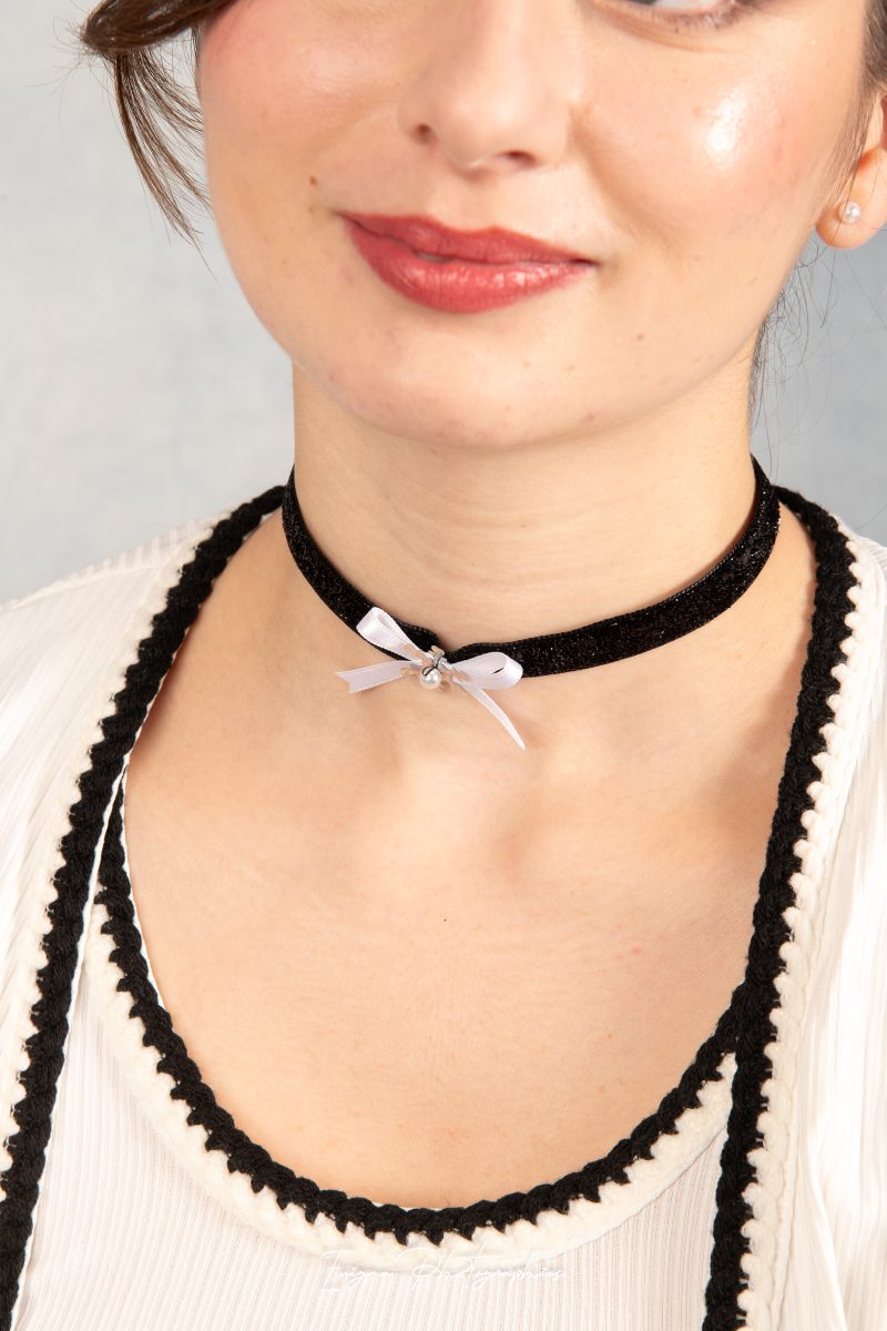 collier choker made in france fait main paillette flocon