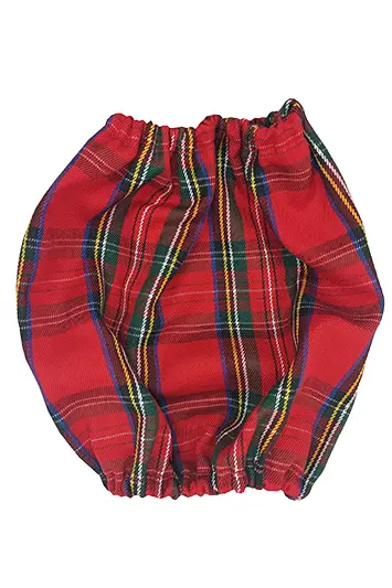 snood Made in France pour chiens en tartan rouge